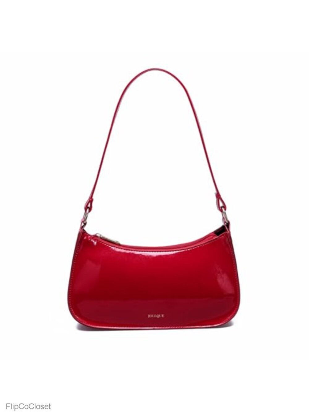 Patent Leather Shoulder Bag Small Under Arm Purse Mini Clutch Y2k Jelly Handbag